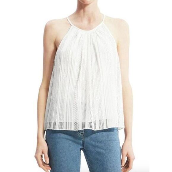 Theory Cami Top Halter Open Knit White NWT S - Picture 1 of 11